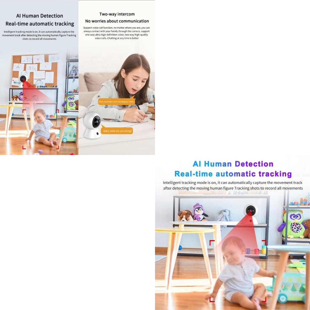 Home Security Images - WIFI-Kamera, IP-Kamera, automatische Verfolgung Freien, Sicherheitsschutz,