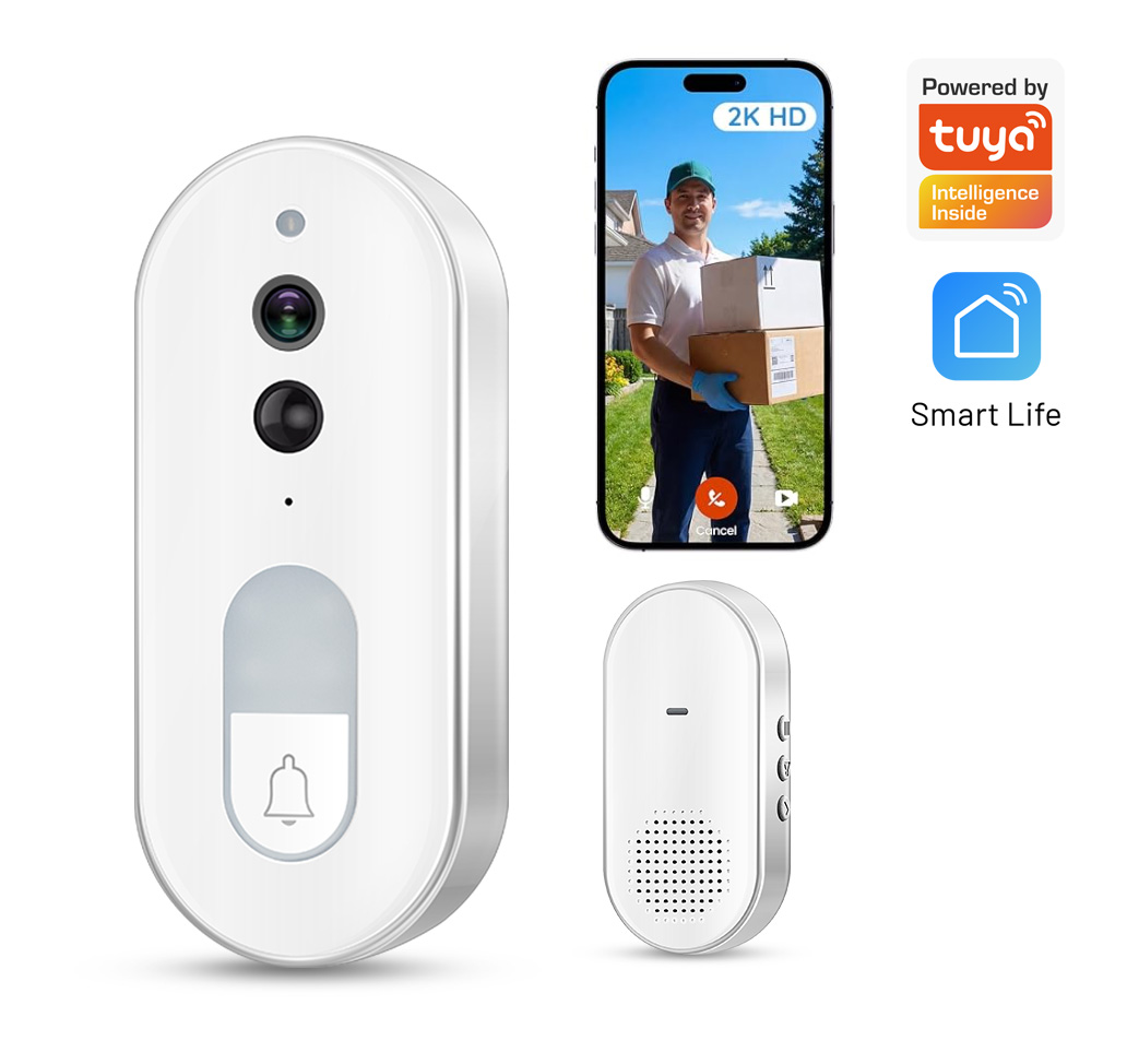 Home Security No Wifi Needed - Tuya Smart Video-Türklingel Kabellos 1080P HD