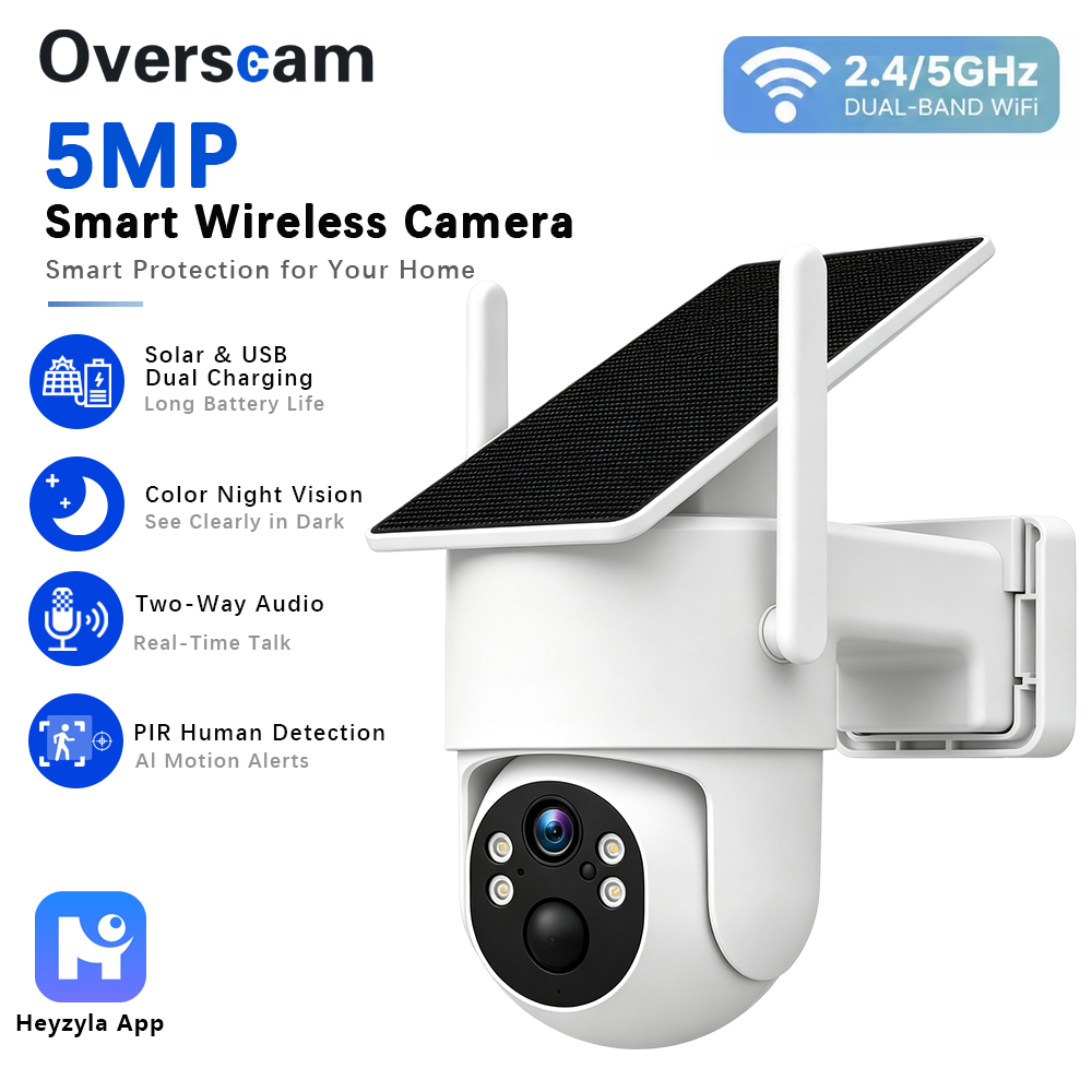 Home Security Product - 5MP Solarbetriebene PTZ-Kamera für drahtlose Außenüberwachung
