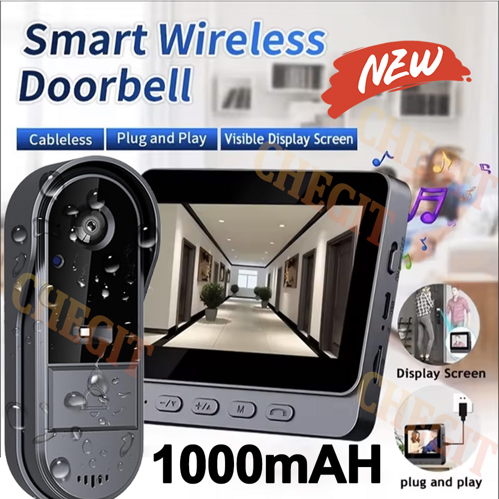Home Security No Wifi Needed - Drahtlose Wifi Türklingel Kamera 1080P Video