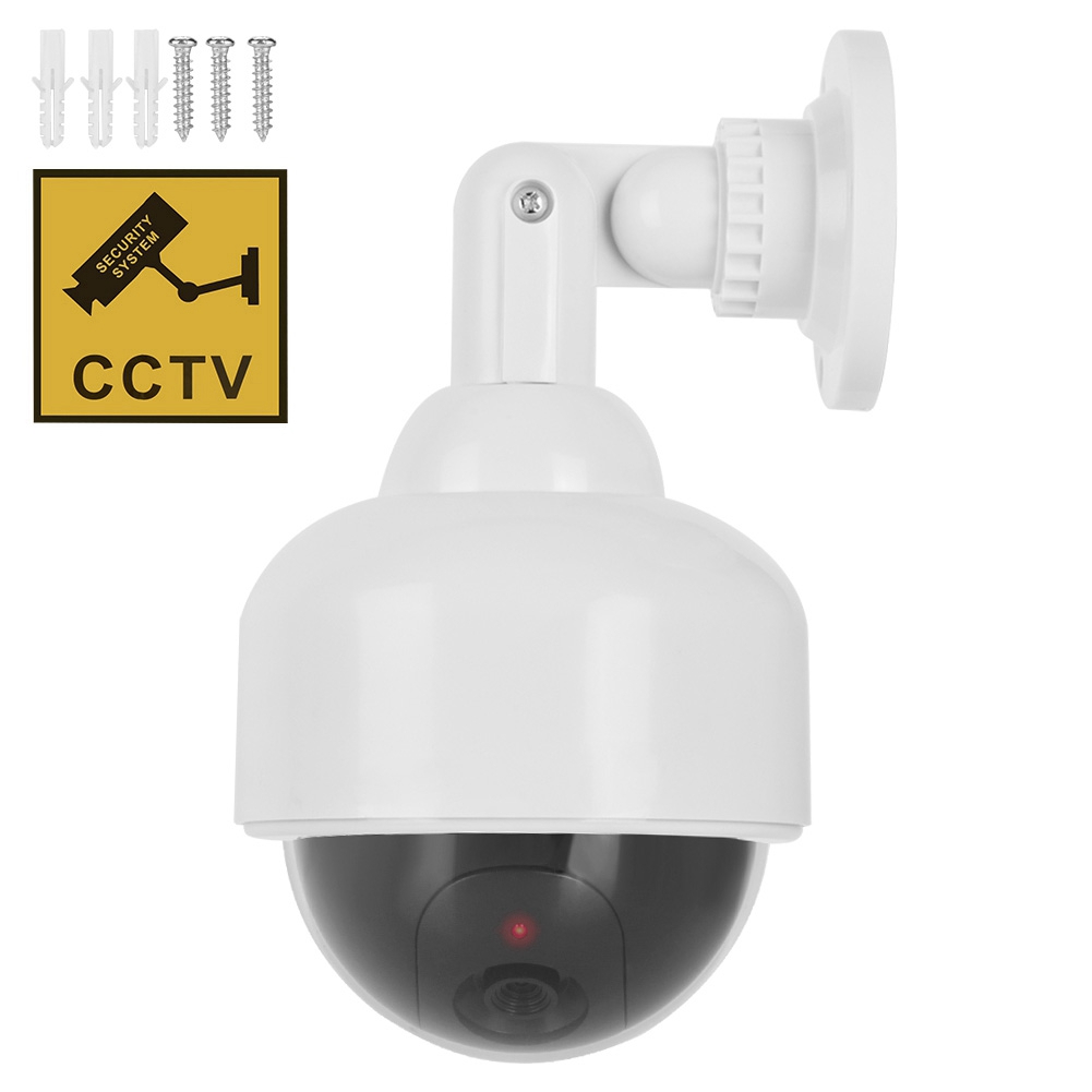 Home Security Lights Outdoors - Gefälschte Kamera, wasserdicht, realistische Dummy-Überwachungskamera mit