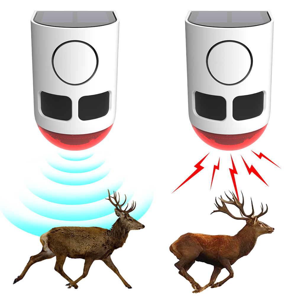 Home Security Lights Outdoors - Solar-Bewegungsmelder-Alarm für den Außenbereich mit Stroboskoplicht,