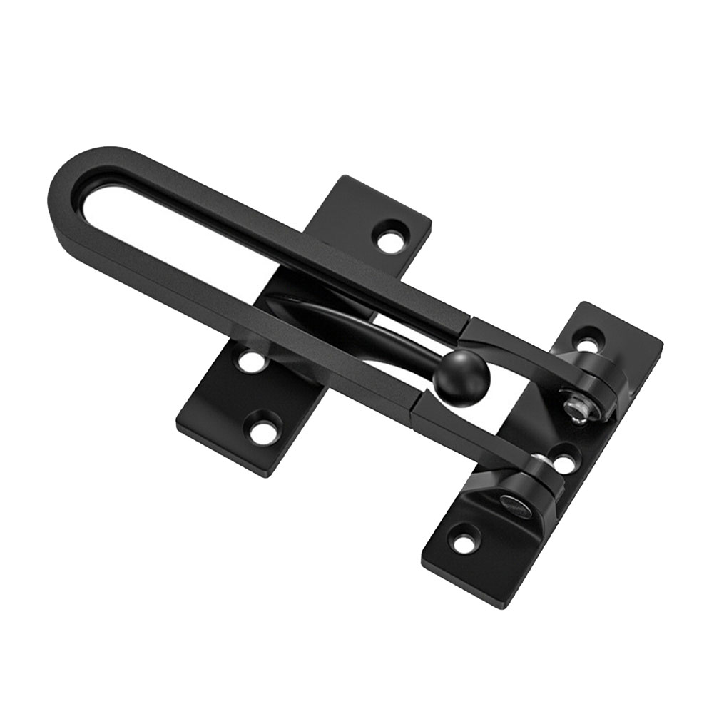 Door Chain Guard - Schwarzes Türschloss aus Zinklegierung mit Kette,