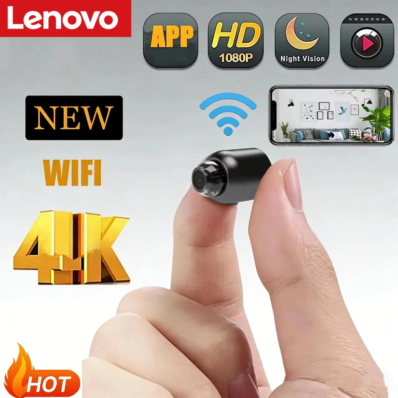 Home Security Images - Lenovo Kabellose 4K Überwachungskamera mit Nachtsicht,