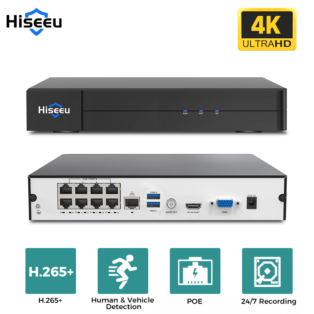 Hiseeu 8CH 4K PoE NVR Netzwerk – Home Security And Cameras Bewertung und Preis