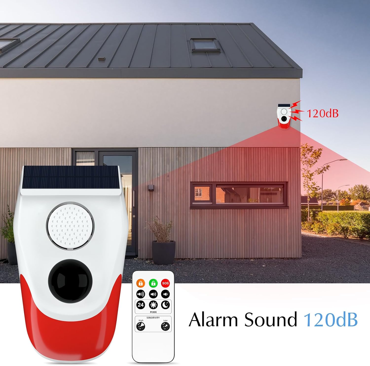 Solar-Bewegungsmelder-Alarm fü – Home Security Lights Outdoors Bewertung und Preis