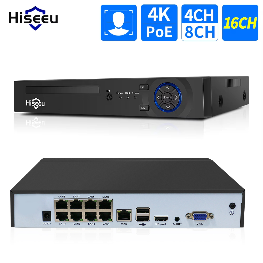 Hiseeu 4CH 10CH 16CH 4K 8MP 5M – Home Security And Cameras Bewertung und Preis