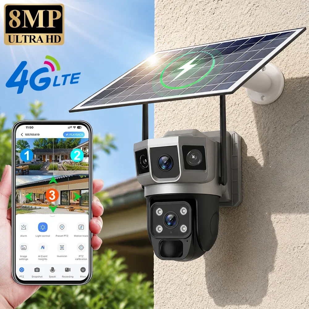 V380 4K 3-Bildschirm 4G-Kamera – Home Security Product Bewertung und Preis