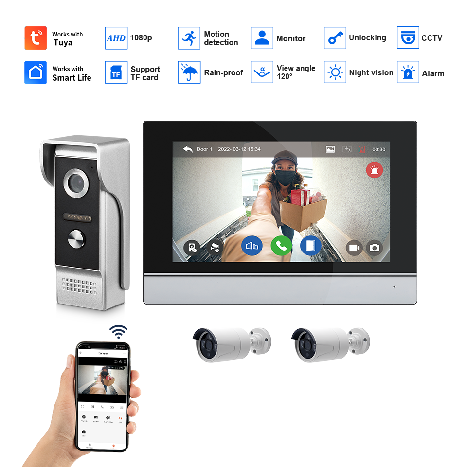 7 zoll IPS Bildschirm 2MP Tuya – Home Security No Wifi Needed Bewertung und Preis