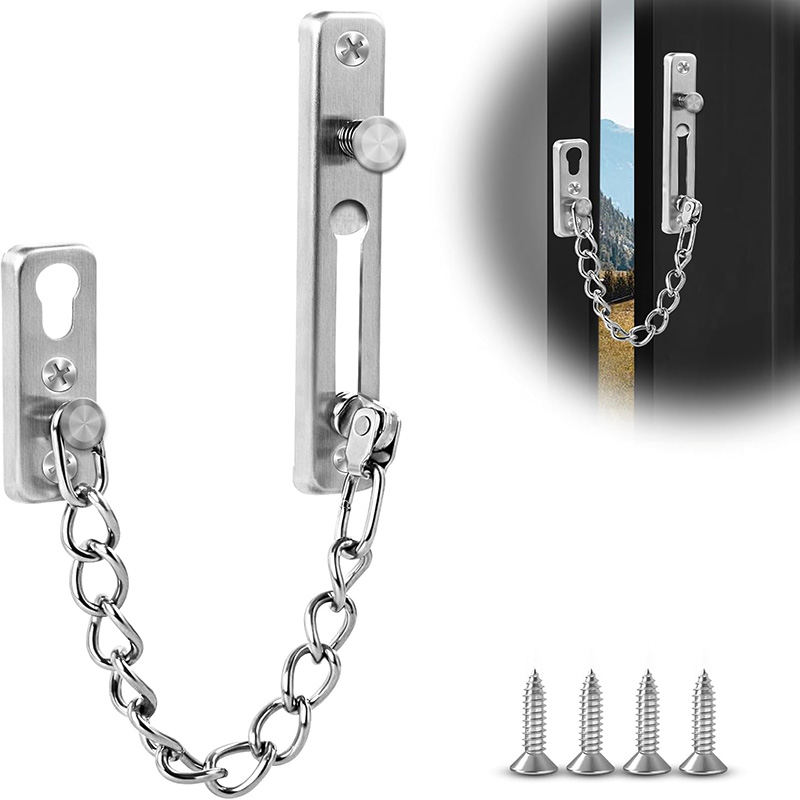 Edelstahl-Türkettenschloss mit – Door Chain Guard Bewertung und Preis
