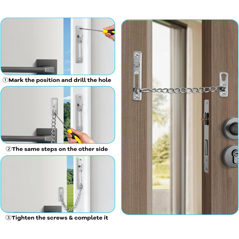 Edelstahl-Türkettenschloss mit – Door Chain Guard Bewertung und Preis
